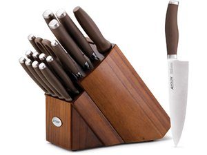 Anolon 17-pc. Advanced Cutlery Knife Block Set, Bronze